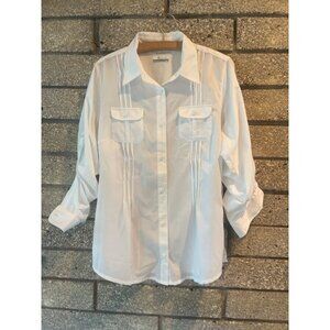 Columbia Womens Omni-Shade Button-Up Shirt M